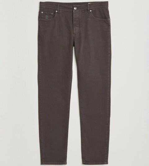Brunello Cucinelli Slim Fit Bull Denim Pants Dark Brown Brunello Cucinelli Slim Fit Bull Denim Pants Dark Brown