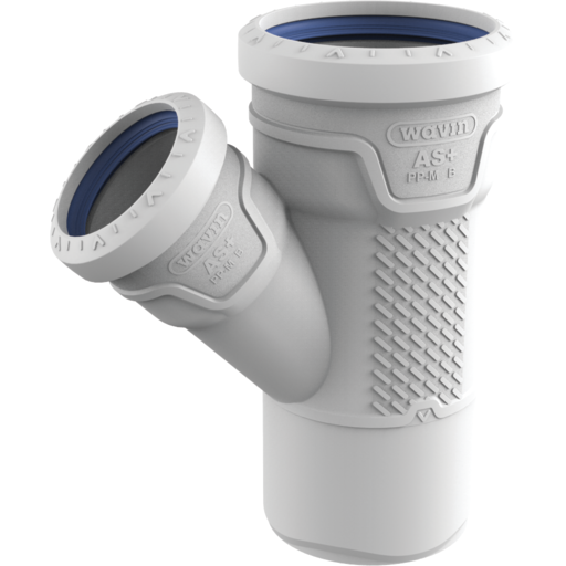 Wavin AS+ 75x50mm 45° Grenrør for Støydempende Dreneringssystem