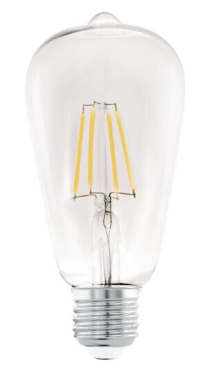 Eglo Led-Filamentlyspære Form: St64 E27 7 W Ekvivalent 60 Klasse E Varmt Hvitt Lys 2700 K Gjennomsiktig