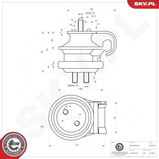 ESEN SKV 75SKV521 Motorfeste