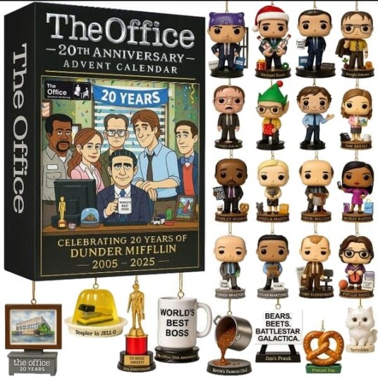 The Office 20 årsjubileum Adventskalender Akryl Nøkkelringer