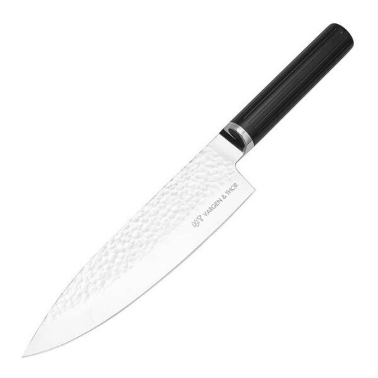 Vargen & Thor - Glima kokkekniv 20 cm stål/svart Vargen & Thor - Glima kokkekniv 20 cm stål/svart