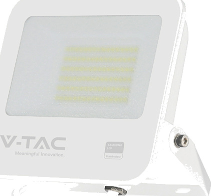 V Tac 50W LED lyskaster IP65 hvit arbeidslampe Samsung chip 6500K grått frostet glass Kulør : Kald