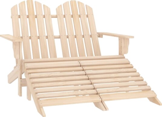 vidaXL Adirondack hagestol og ottoman 2-seters heltre gran vidaXL Adirondack hagestol og ottoman 2-seters heltre gran