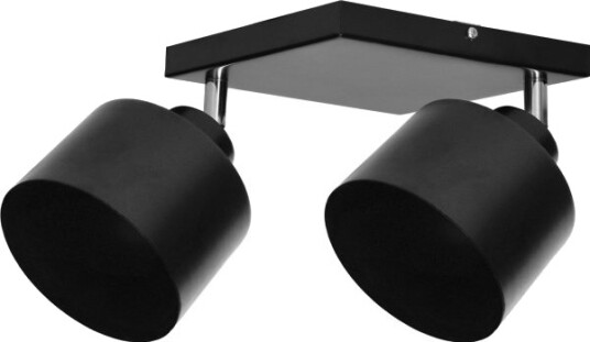 Taklampe Orno Lisa | Maks. 2X60w | E27 | Svart | Kvadratisk Sokkel