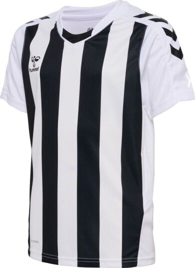 Hummel Spillerdrakt Core Striped Hvit/svart Barn størrelse 116 cm