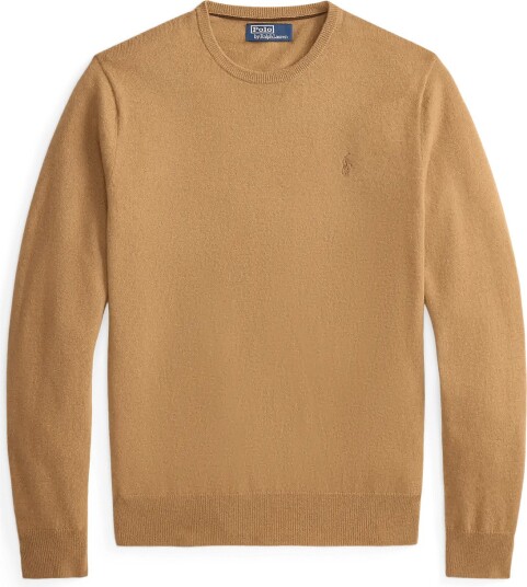 Polo Ralph Lauren Wool Crewneck Sweater   CROUTON TAN HEATH   XL