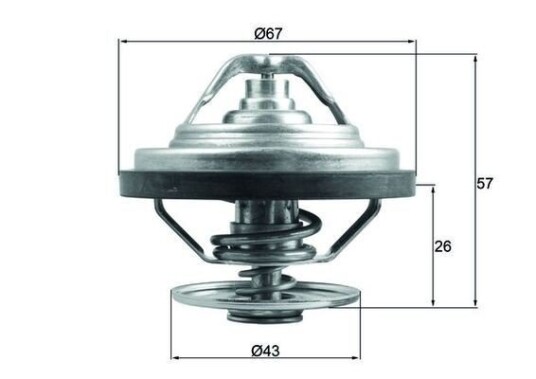 Termostat MAHLE ORIGINAL TX 158 83