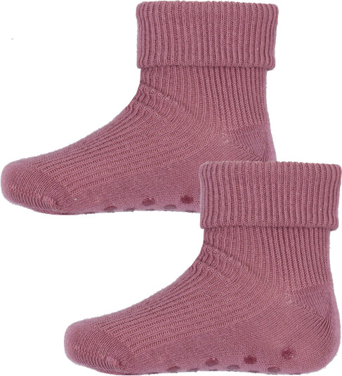 Minymo Baby Rib Sock W. Abs (2-Pack) - Pink - 23\26 Minymo Baby Rib Sock W. Abs (2-Pack) - Pink - 23\26