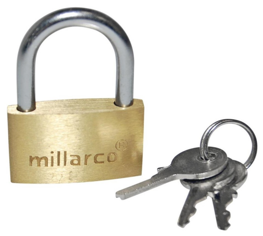 HENGELÅS 30mm MS m/3 NØKLER 10 MILLARCO
