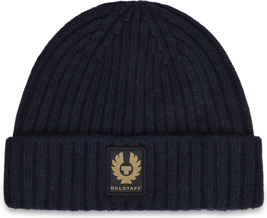 Belstaff Watch Beanie Hat Dark Ink Navy ONE SIZE