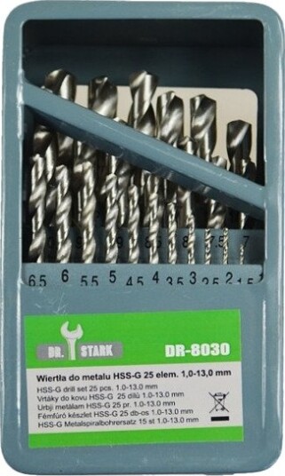Ktw Euro Metallbor Dr-8030 Hss Din 338 1-13mm 25 Stk