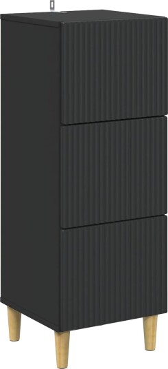 vidaXL Skuffeskap Svart 33 x 34,5 x 90 cm Konstruert tre