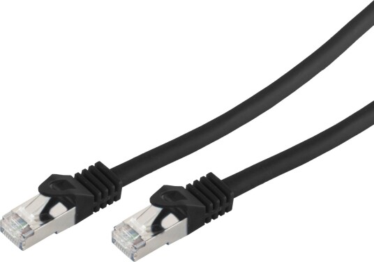 S/Conn Standard Patchkabel Cat. 6A Med Rå Kabel Cat.7 S/Ftp Dobbelt Skjermet Halogenfri Svart 50,0 M 16675550S