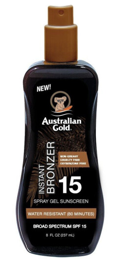 Australian Gold SPF15 Spray Gel With Bronzer 237 ml