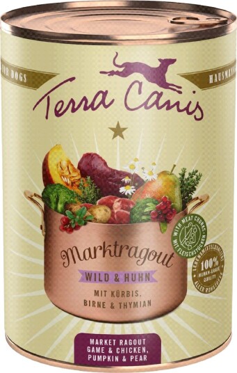 Terra Canis Våtfôr Markragout Vilt & Med Gresskar Pære & Timian Kylling 12 X 385 G