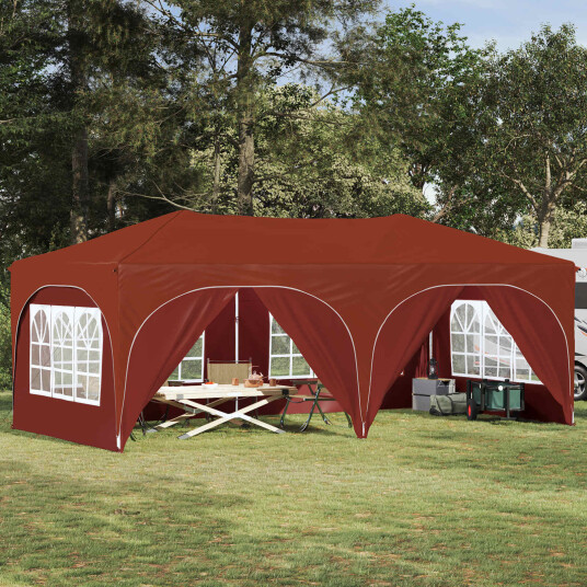  Pop up Festtelt Terrakotta 575 x 288 x 245 cm Oxford Stoff