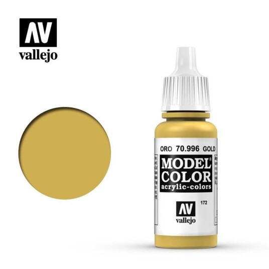 Vallejo 70.996 Modellfarge Gull 17ml for Modellbygging