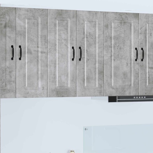  Kjøkkenskap med hylle Betonggrå 60 x 31 x 80 cm Konstruert tre