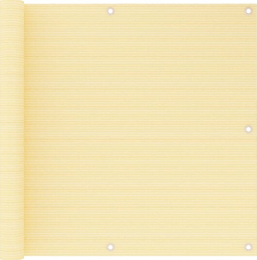 vidaXL Balkongskjerm Beige 90x500 cm HDPE