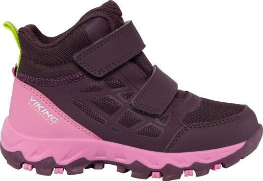 Viking Track 2V Mid Vanntette Sneakers Plum/Multi 37 Viking Track 2V Mid Vanntette Sneakers Plum/Multi 37