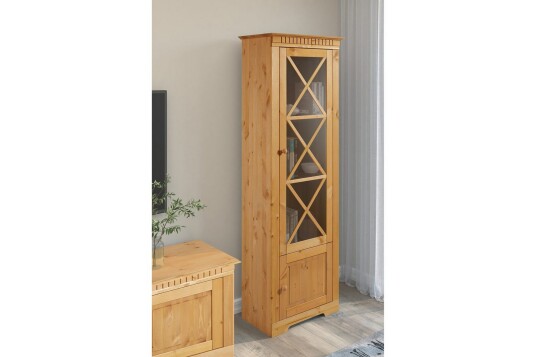 Vitrine Lisa Beiset/funksjonsbeskrivelse   Beiset/funksjonsbeskrivelse