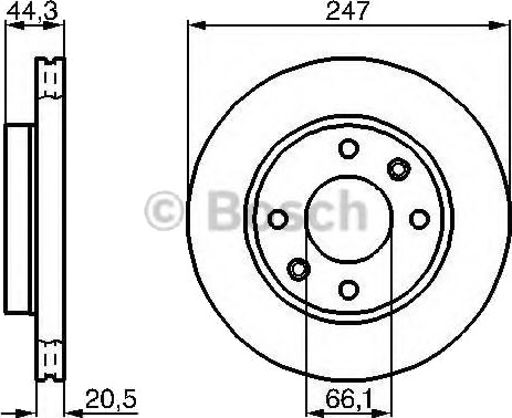 BOSCH 0 986 478 211 Bremseskive BOSCH 0 986 478 211 Bremseskive