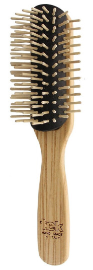Tek Big Curved Row Brush With Short Wooden Pins