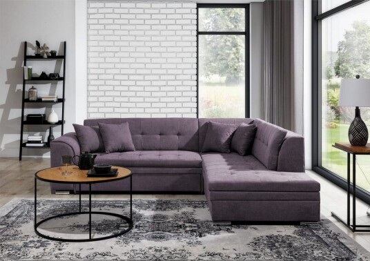 Seksjonssofa Eltap Pieretta 260x207x78 cm Poco 41 Lilla Høyre