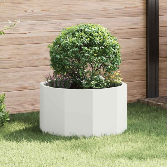vidaXL Plantekassed Hvit 60 x 60 x 35 cm Stål vidaXL Plantekassed Hvit 60 x 60 x 35 cm Stål