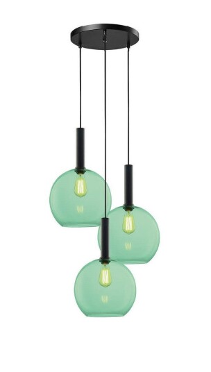 Less rondell takpendel 3 lys - Large - Svart / Grønn