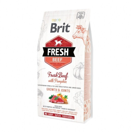 Brit Fresh Hundefôr Valp Storfekjøtt med Gresskar 12 kg