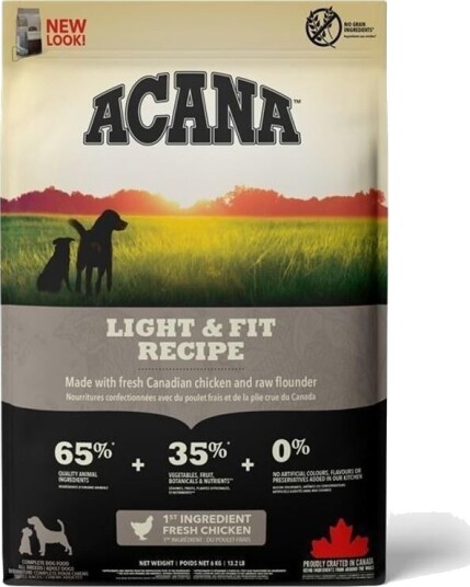 Acana Light & Fit Veterinærfôr til Voksne Hunder 6 kg - Glutenfri og Kornfritt Acana Light & Fit Veterinærfôr til Voksne Hunder 6 kg - Glutenfri og Kornfritt