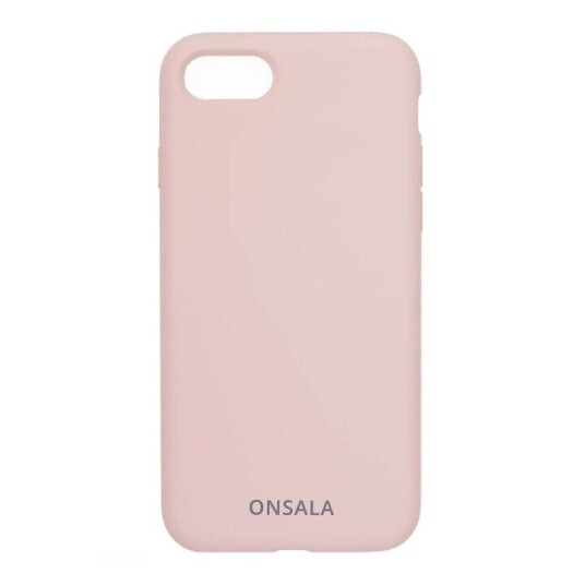 Onsala Silikondeksel Sand Pink for iPhone 6/7/8/SE med Trådløs Lading