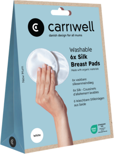 Carriwell Washable Silk Breast Pads Onesize hvit 6 stk. Carriwell Washable Silk Breast Pads Onesize hvit 6 stk.