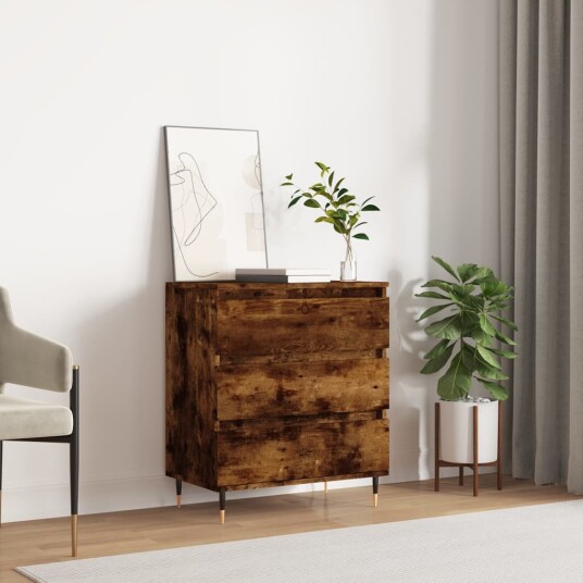 Skjenk røkt eik 60x35x70 cm konstruert tre Skjenk røkt eik 60x35x70 cm konstruert tre