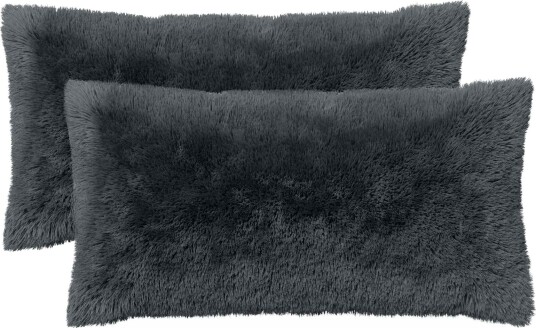 vidaXL Putetrekk 2 pcs HEERLEN Antrasitt 40 x 70 cm PV Fleece