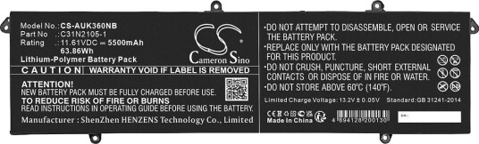 Batteri til Asus K3605VU etc