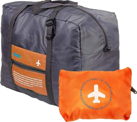 Sammenleggbar Duffelbag med Oppbevaringspose - Oransje