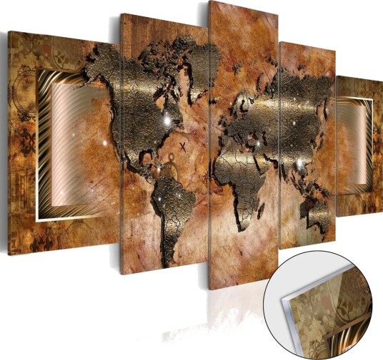 Bilde På Akryl Steel Map 100x50 Artgeist sp. z o. o.