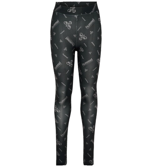 Hummel Leggings hmlJR Gym Svart/Ebony m. Logo 4 år 104 Leggings Grå