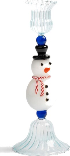 &k Amsterdam - Lysestake Merry Snowman - Hvit