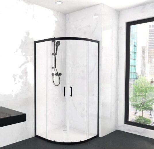 Gullebo Glassvegg 200 cm - Svart