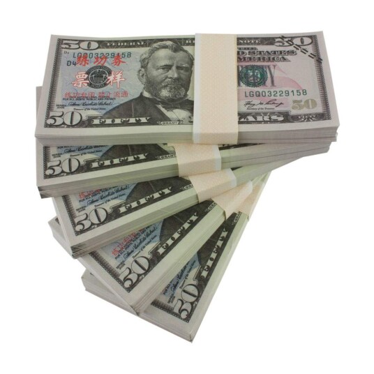 Lekepenger - 50 Amerikanske dollar (100 sedler)