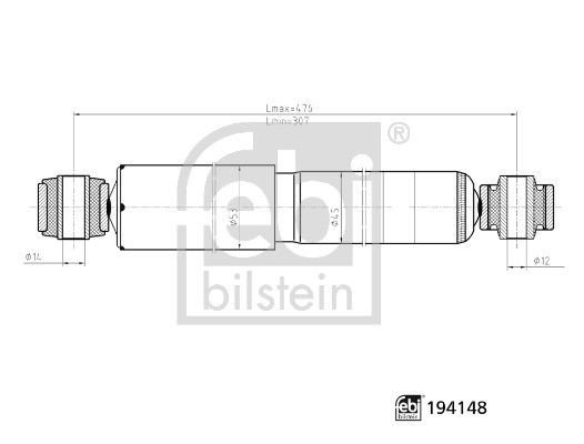 Støtdemper FEBI BILSTEIN 194148 Støtdemper FEBI BILSTEIN 194148