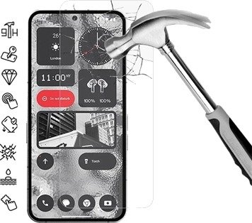 Nothing Phone (2a)/(2a) Plus Beskyttelsesglass - Case Friendly - Klar