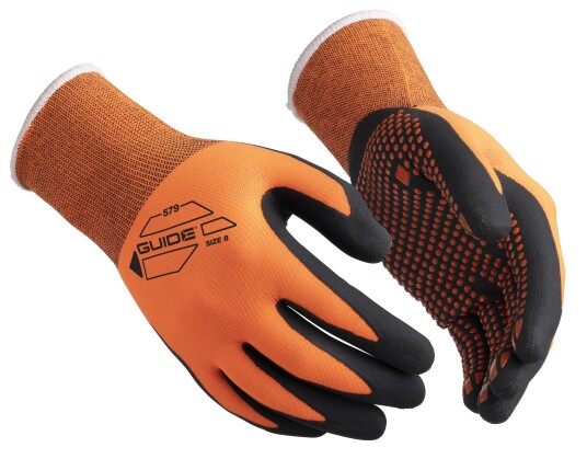 Guide Gloves 579 HP Hanske nitril Hi Viz 6 Klær