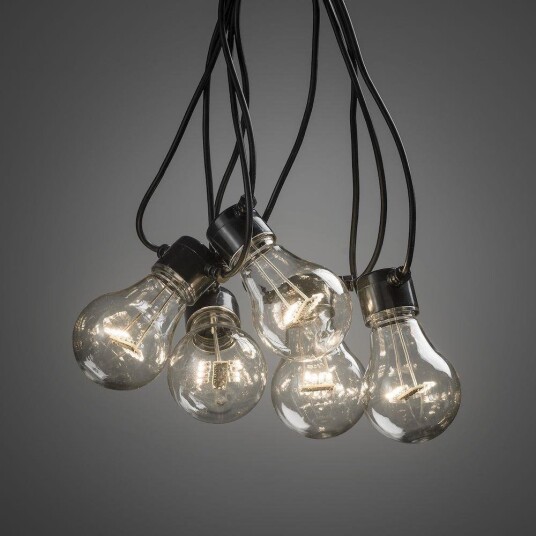 Konstsmide Lyslenke E27 10 LED-pærer amber 24V/IP44. 2378-800 1710045-01-0 1710046-01-0