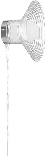 FDB Furniture U12 Slaterhage Vegglampe Ø12 Gjennomsiktig/Opal/ Hvit