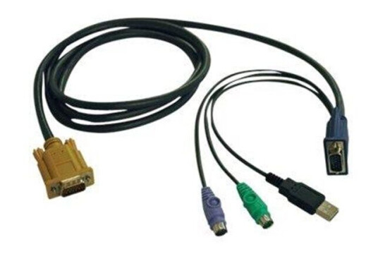 Tripp Lite 10ft USB / PS2 Cable Kit for KVM Switch B020-U08 / U16 10' - keyboard / video / mouse / USB cable - 3 m